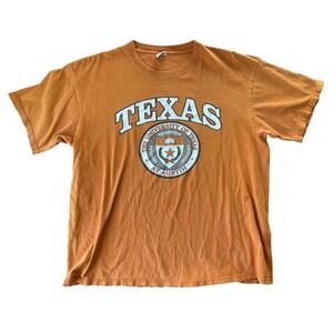 Vintage Texas University Longhorns M.J. Soffe T‎ Shirt Mens XL Orange USA Made